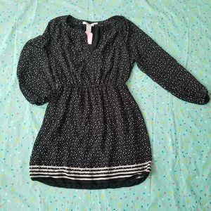 😎 Black and white polka dot dress